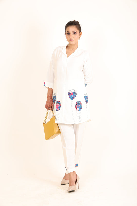 White Floral Co-ord Set