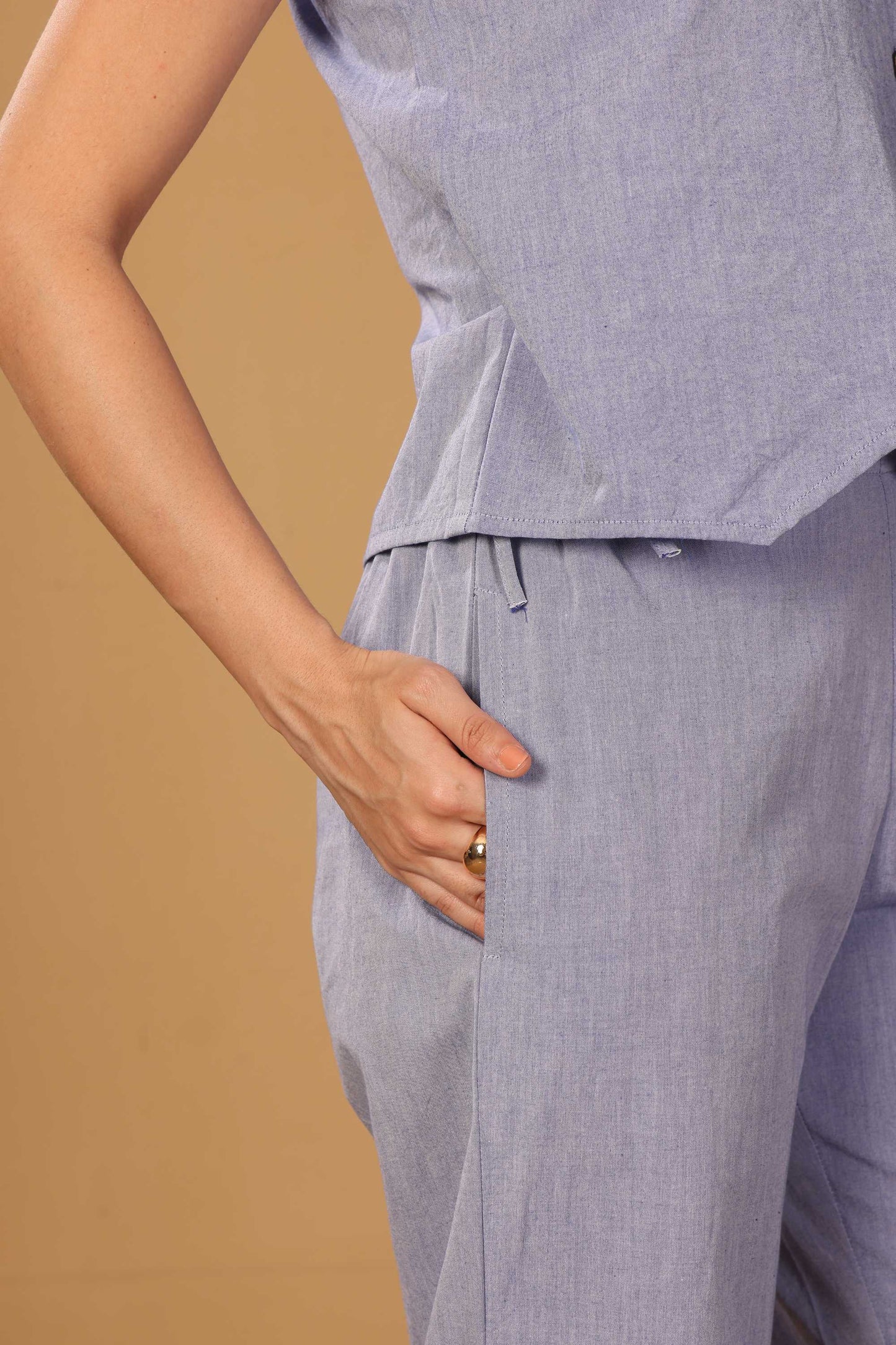 Dusty Blue Asymmetric Co-ord Set