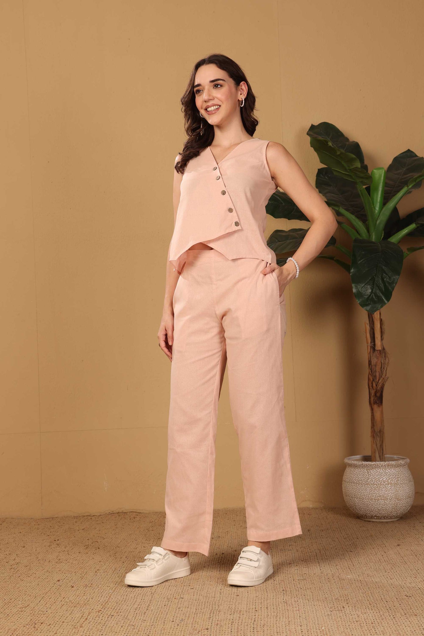 Blush Asymmetric Co-ord Set
