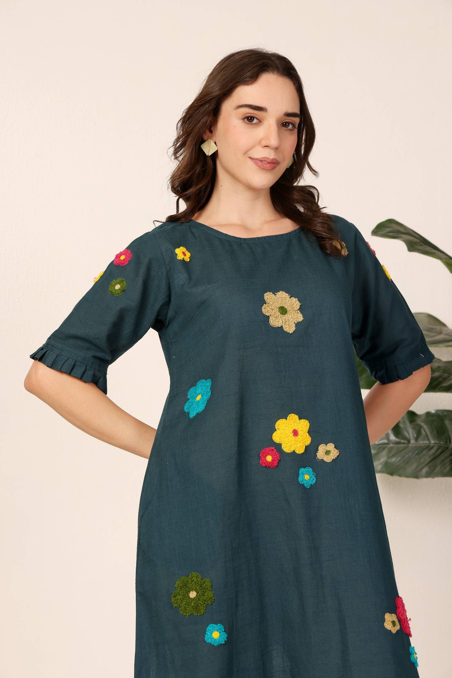 3D Bloom A-Line Dress