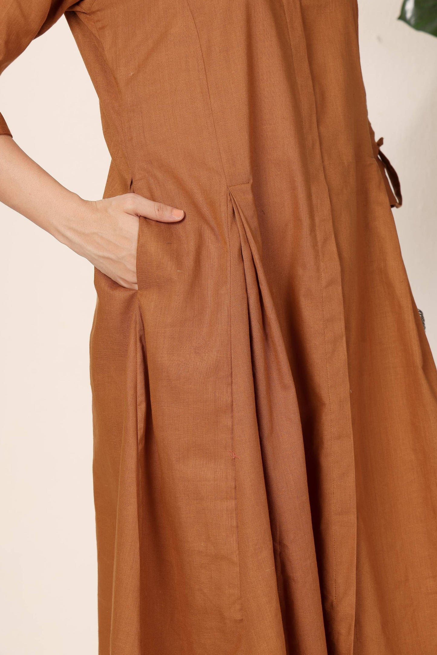 Embroidered Collar Dress