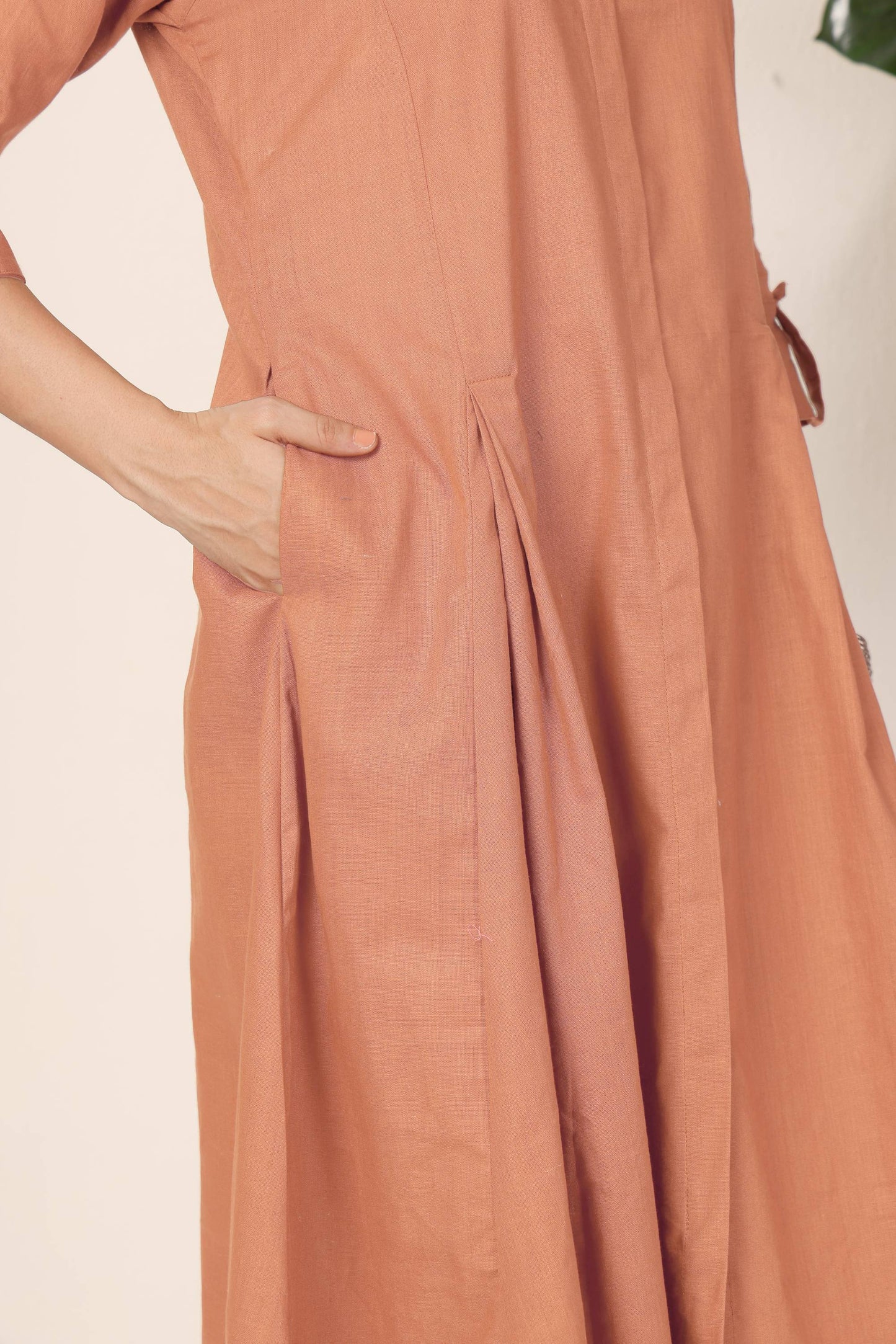 Embroidered Collar Dress