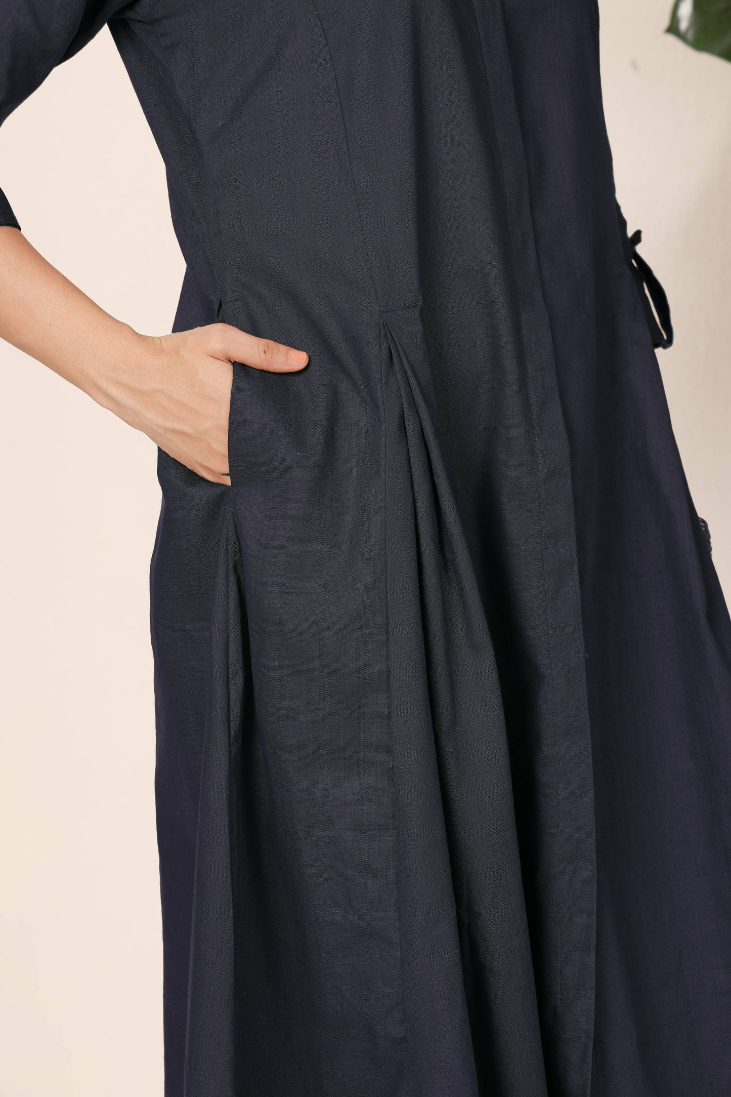Embroidered Collar Dress