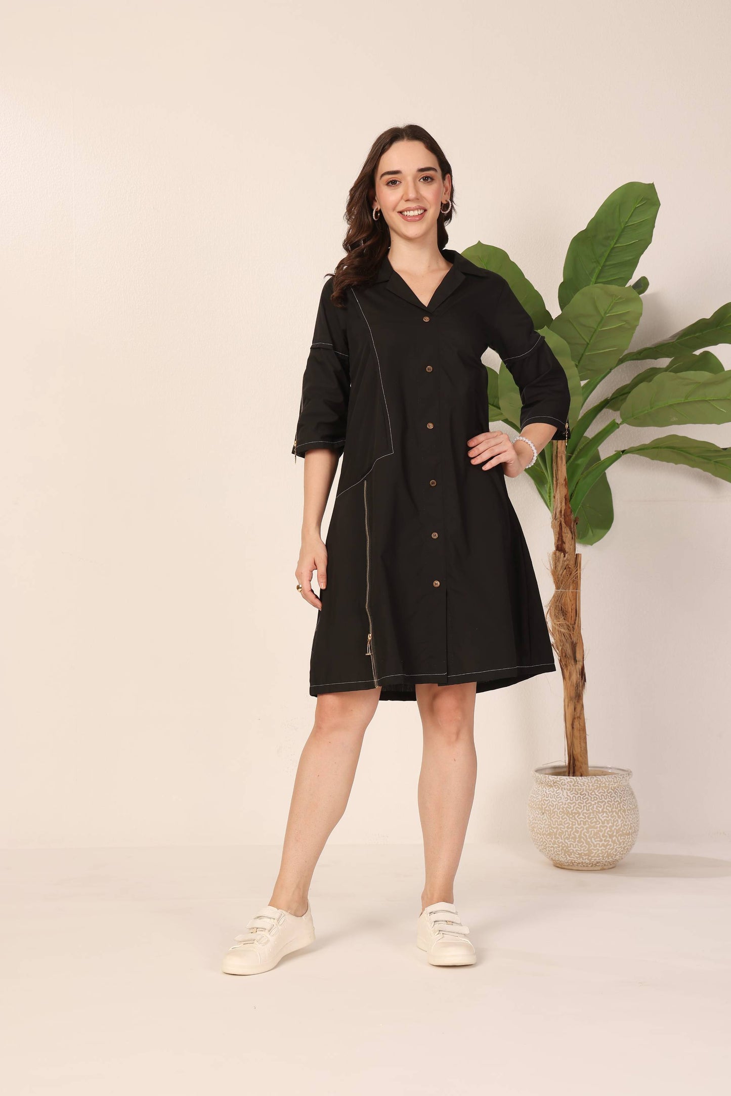 Black Zipper Dress